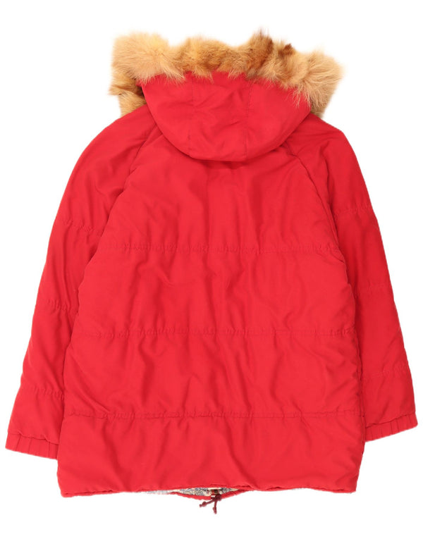 Marina Yachting Womens Hooded Oversized Padded Coat UK 12 Medium Red