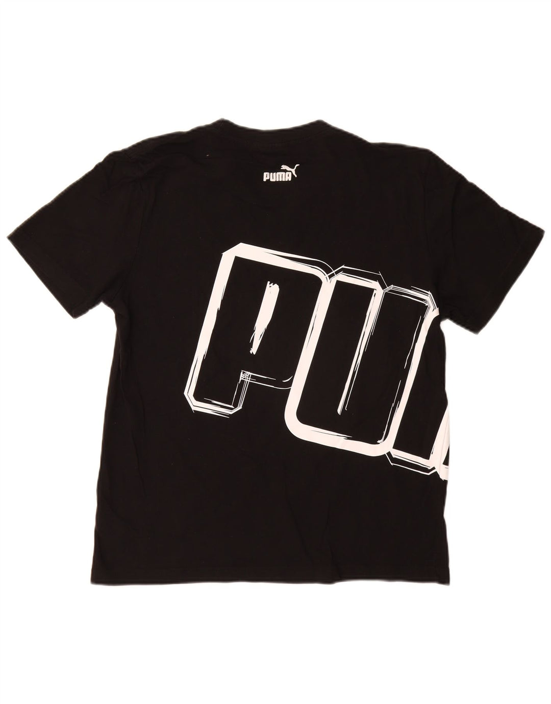 T-shirt grafica da uomo Puma Top grande in cotone nero