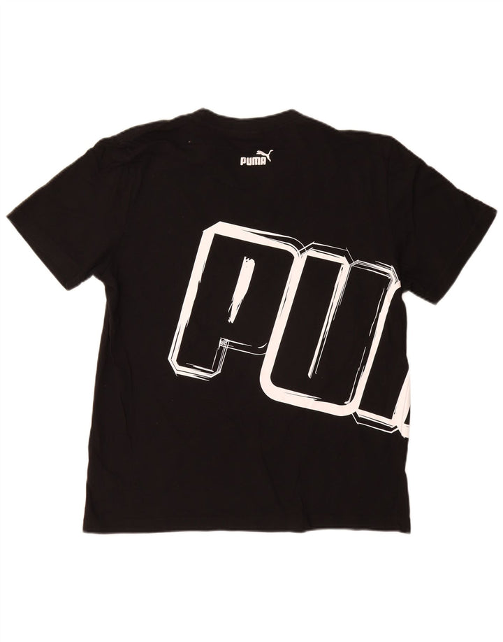 T-shirt grafica da uomo Puma Top grande in cotone nero