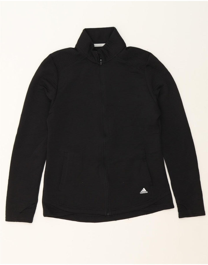 ADIDAS Womens Golf Tracksuit Top Jacket UK 12 Medium Black Polyester Vintage Adidas and Second-Hand Adidas from Messina Hembry 
