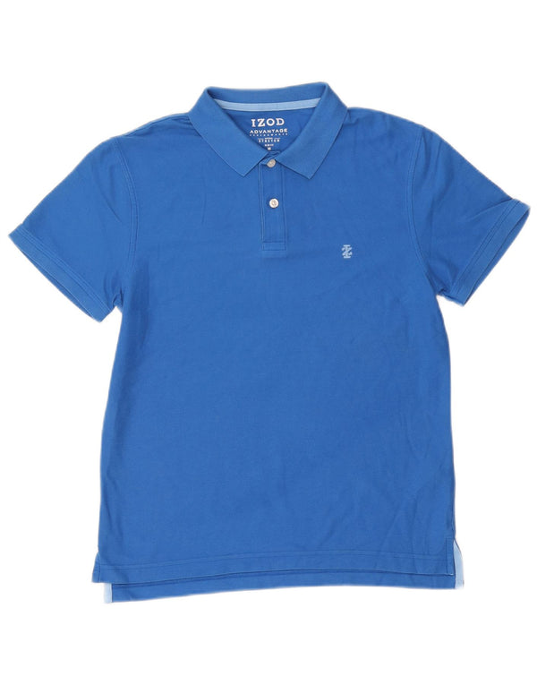 Polo Izod da uomo slim fit in cotone blu medio