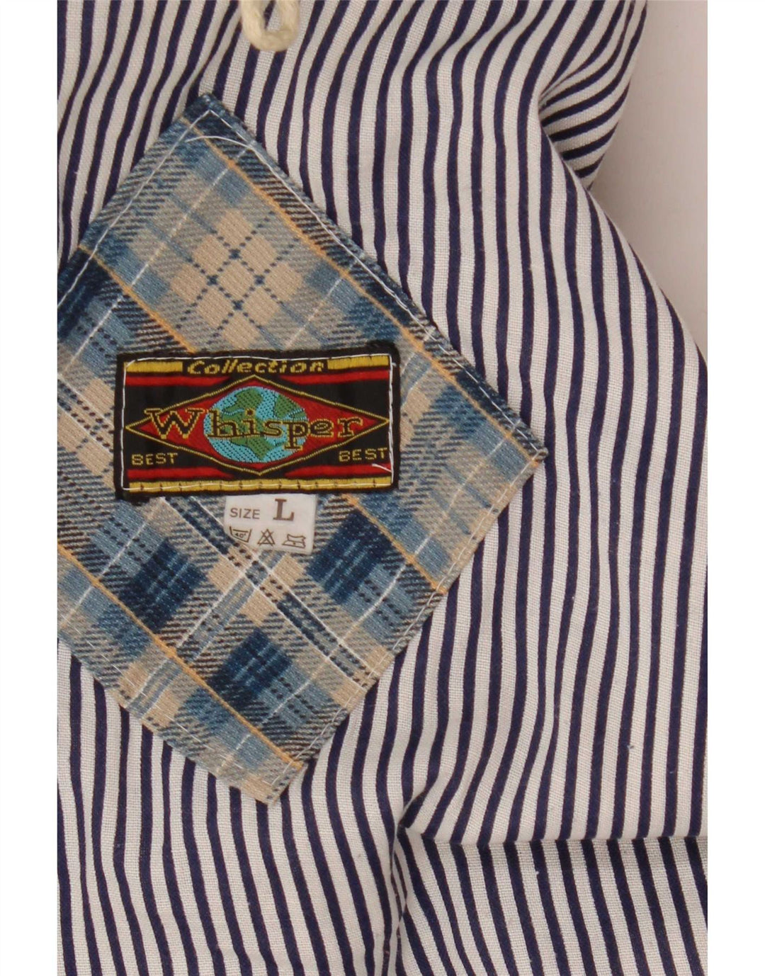 Giacca a vento con cappuccio grafica da uomo Whisper UK 40 Large Navy Check
