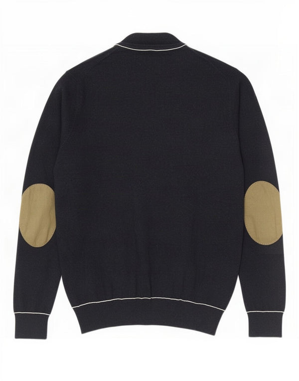 Maglione cardigan da uomo Massimo Dutti in cotone blu navy medio