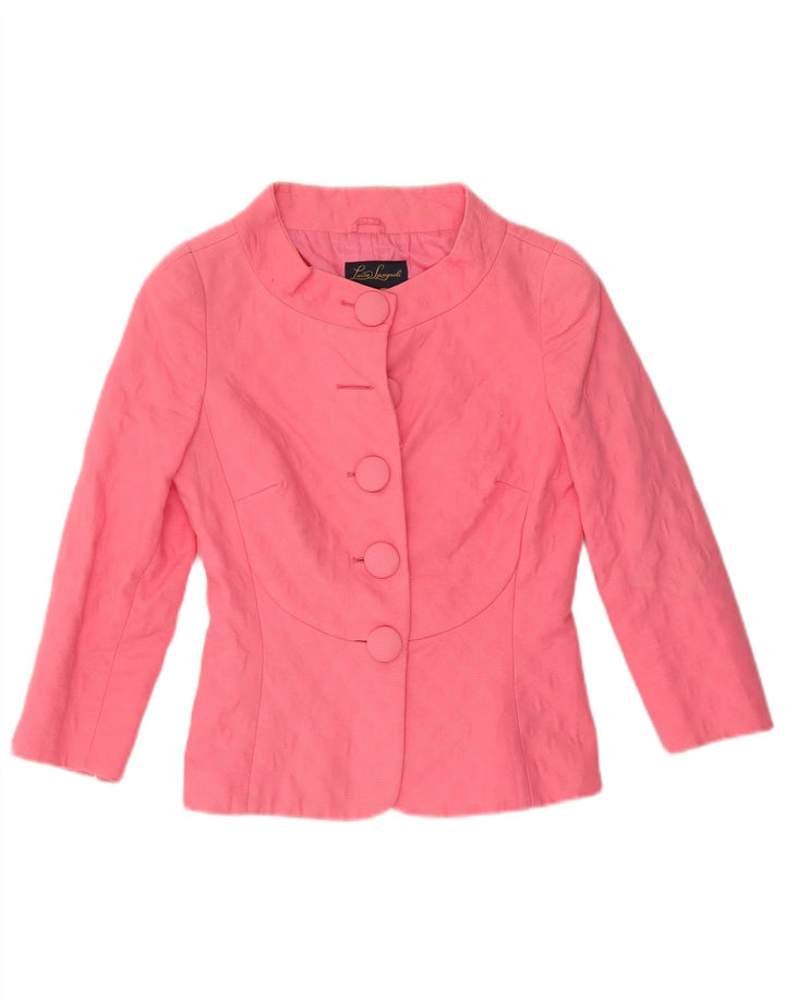 LUISA SPAGNOLI Giacca Blazer da Donna a 5 Bottoni con Maniche a 3/4 IT 40 Small Rosa