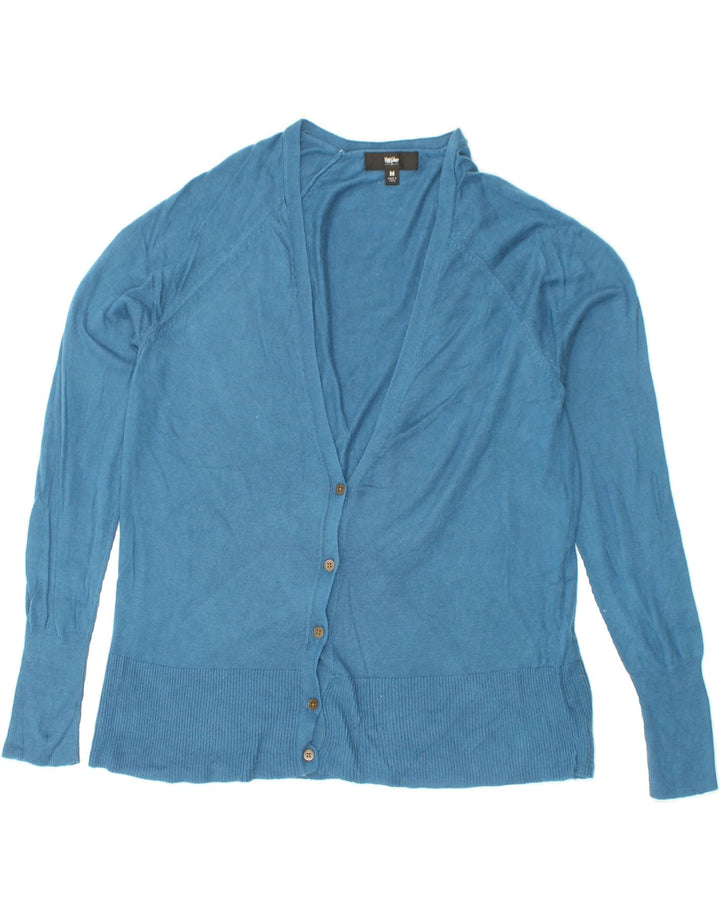MOSSIMO Womens Cardigan Sweater UK 14 Medium Blue Nylon Vintage Mossimo and Second-Hand Mossimo from Messina Hembry 