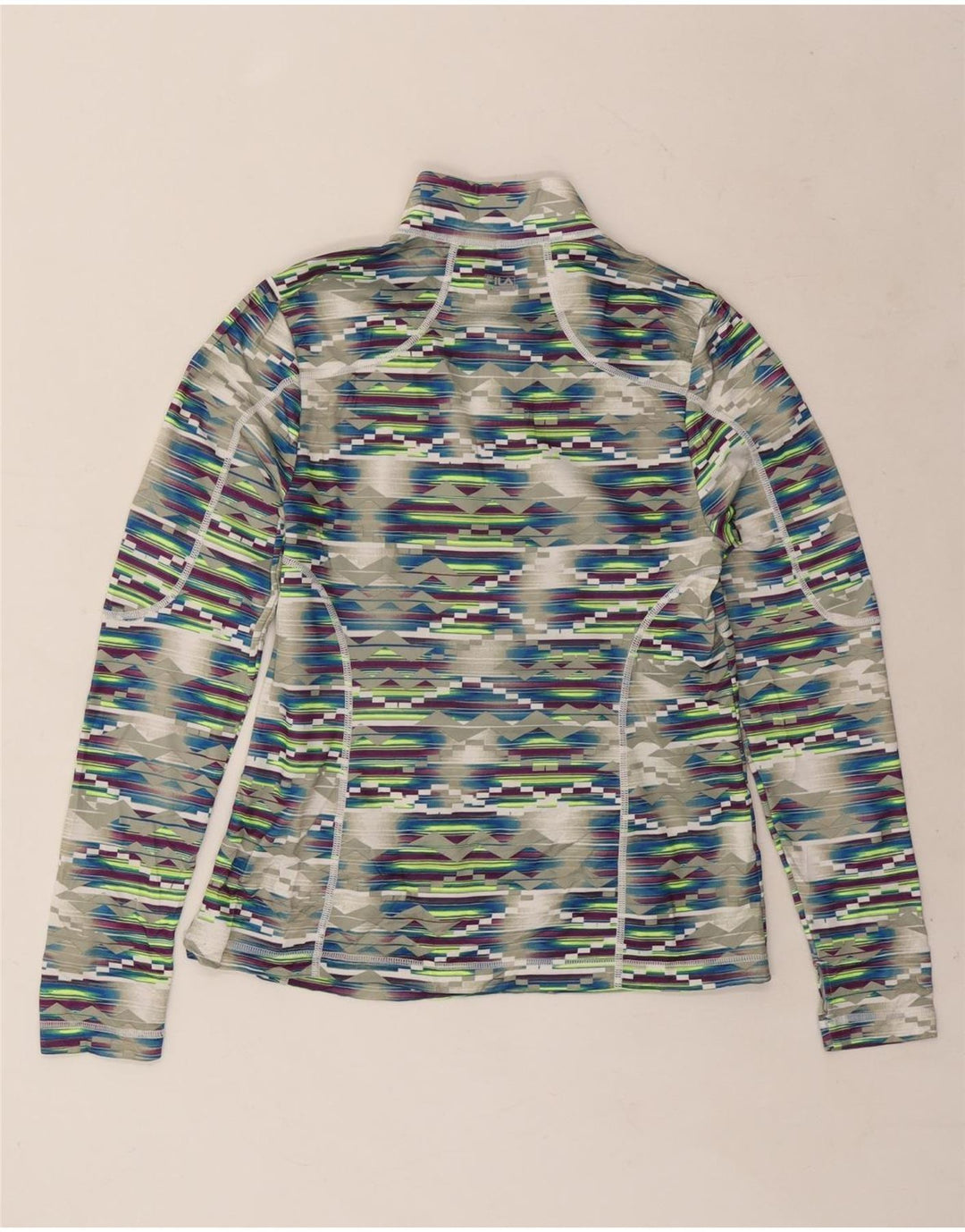 Maglia da ginnastica da donna FILA UK 12 media multicolore geometrica