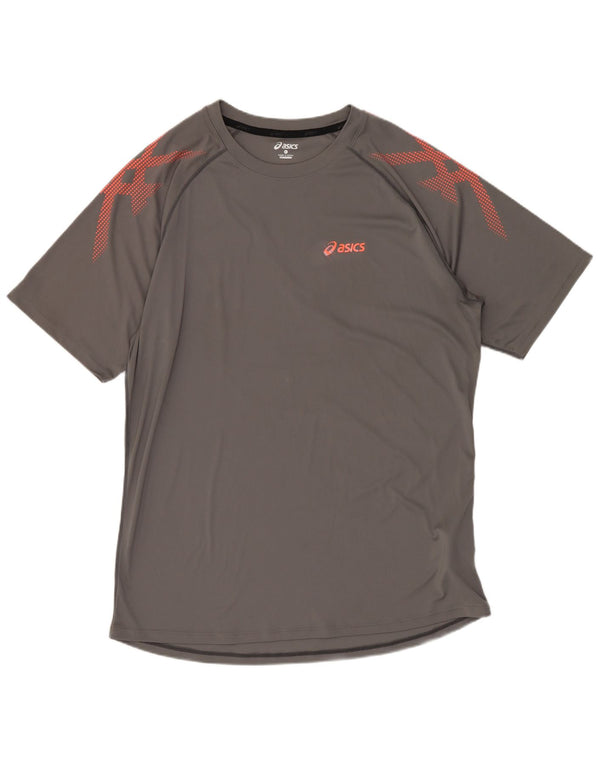 T-shirt grafica da uomo Asics Top XL grigio poliestere sportivo