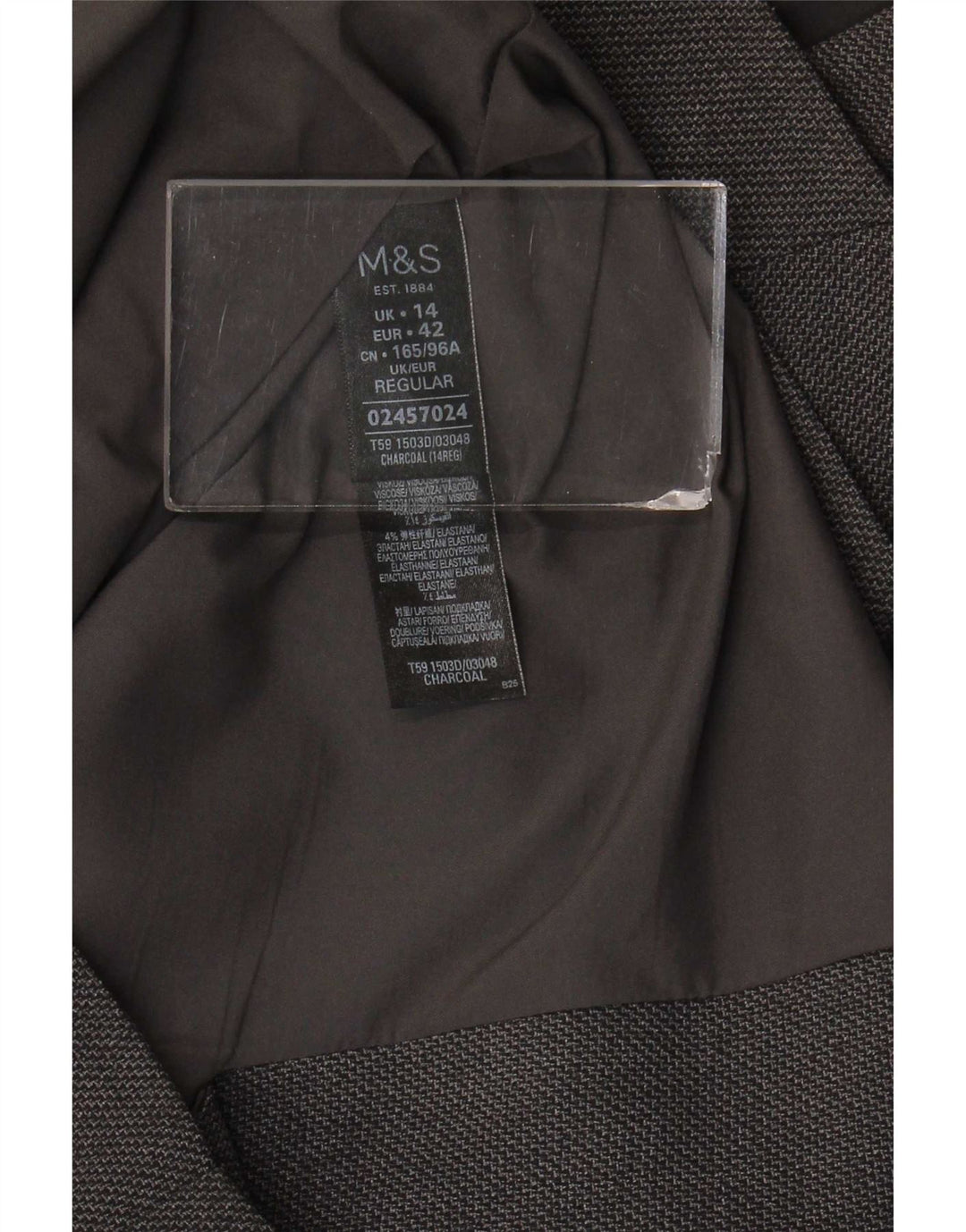 Abito tubino da donna Marks & Spencer UK 14 grande poliestere grigio
