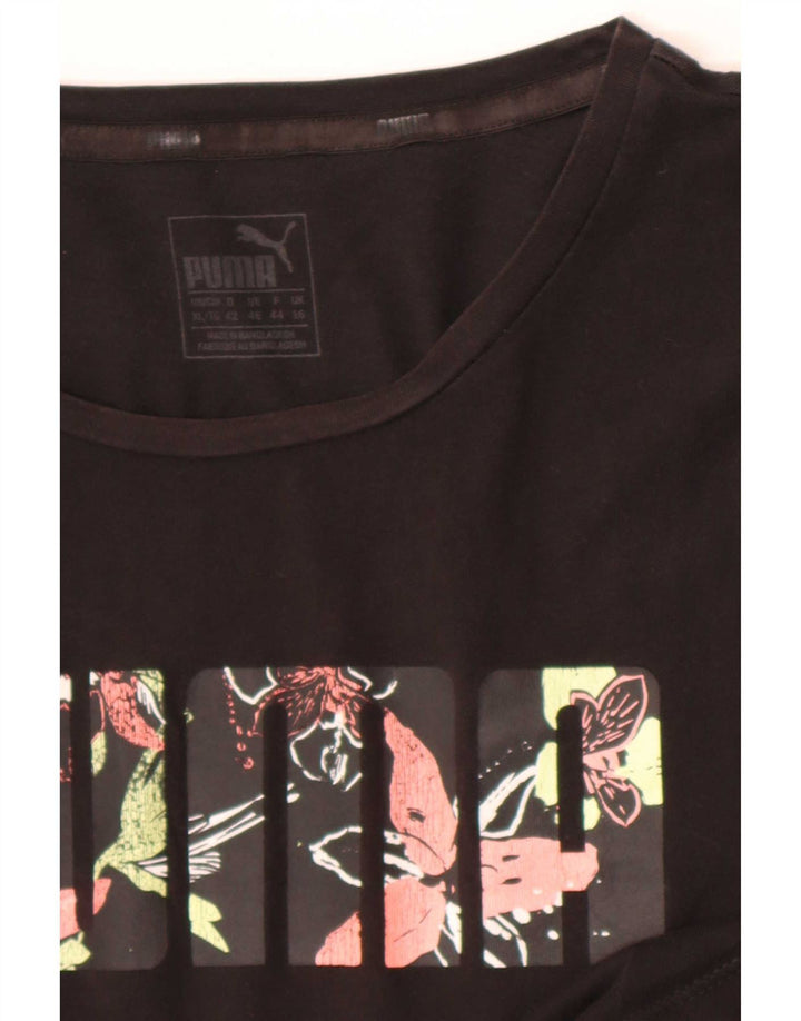 T-shirt grafica da donna Puma UK 16 grande nera