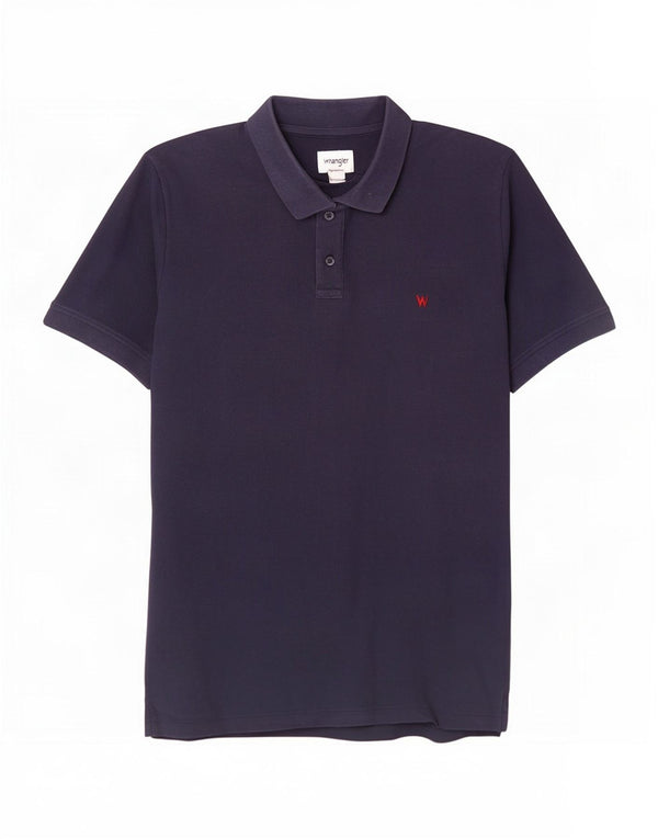 Polo da uomo Wrangler grande in cotone blu navy