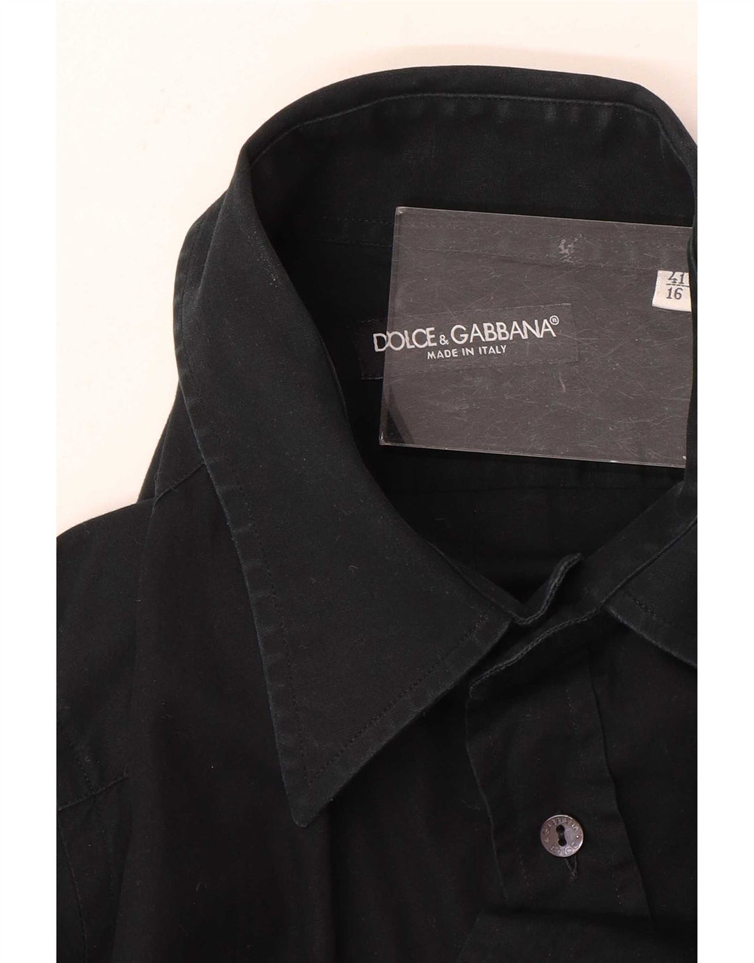 Camicia da uomo Dolce & Gabbana taglia 41 16 grande nera