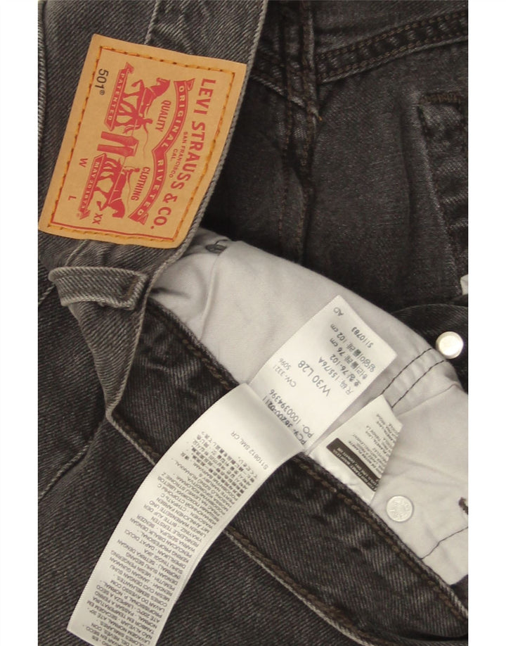 Levi's Uomo 501 Jeans dritti W30 L28 Cotone Nero