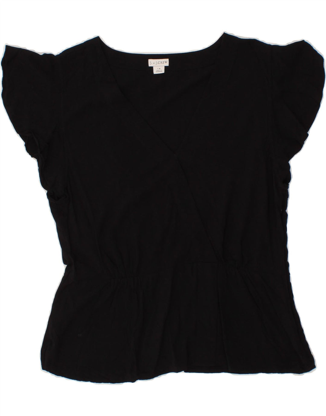 J. CREW Womens Blouse Top US 10 Large Black Viscose Vintage J. Crew and Second-Hand J. Crew from Messina Hembry 