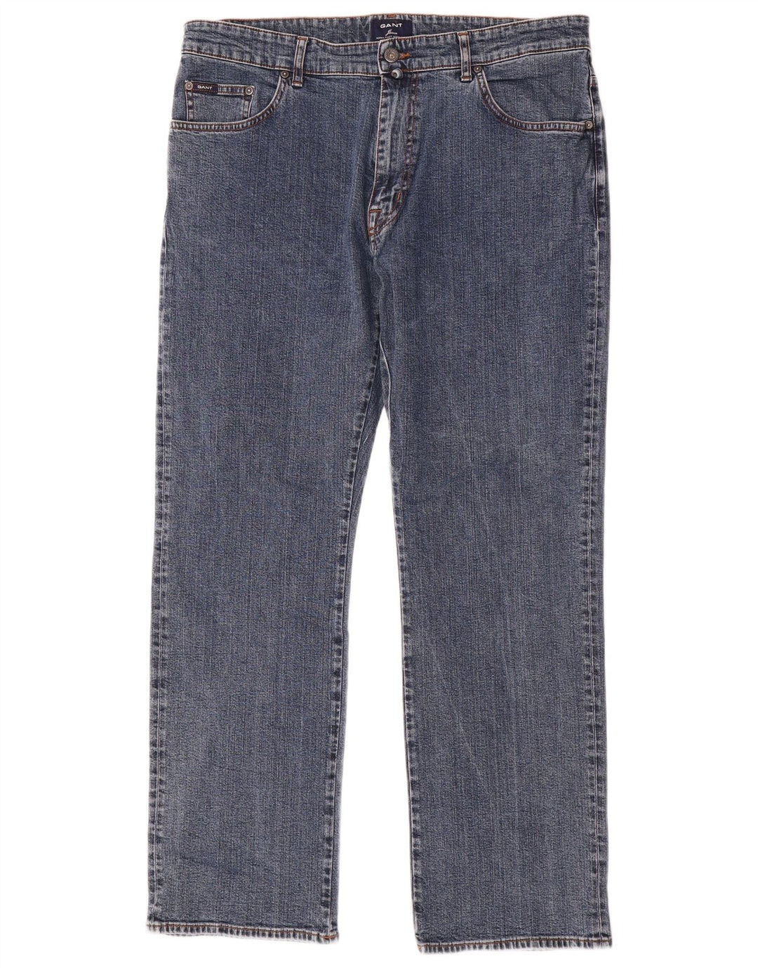 Gant Jeans dritti da uomo Jason vestibilità regolare W38 L32 cotone blu