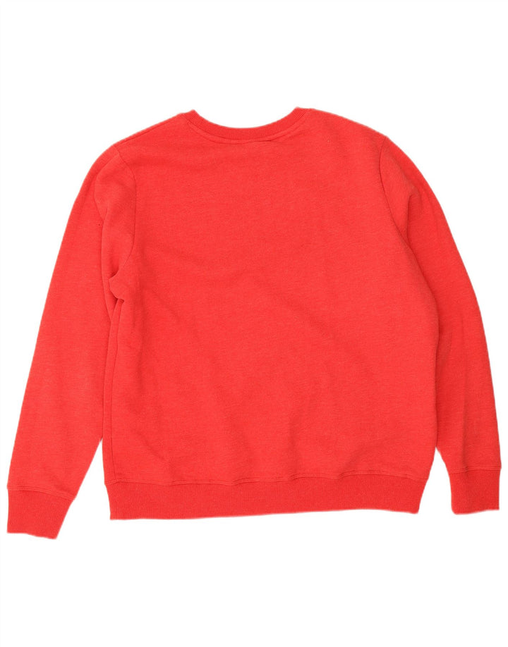 Felpa oversize da donna Superdry Maglione UK 14 Large Rosso Cotone