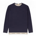 Felpa grafica da uomo Calvin Klein, maglione medio, blu navy, color block