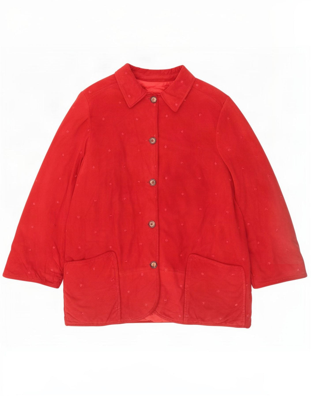 Giacca in pelle scamosciata da donna NVSCO UK 18 XL in pelle rossa