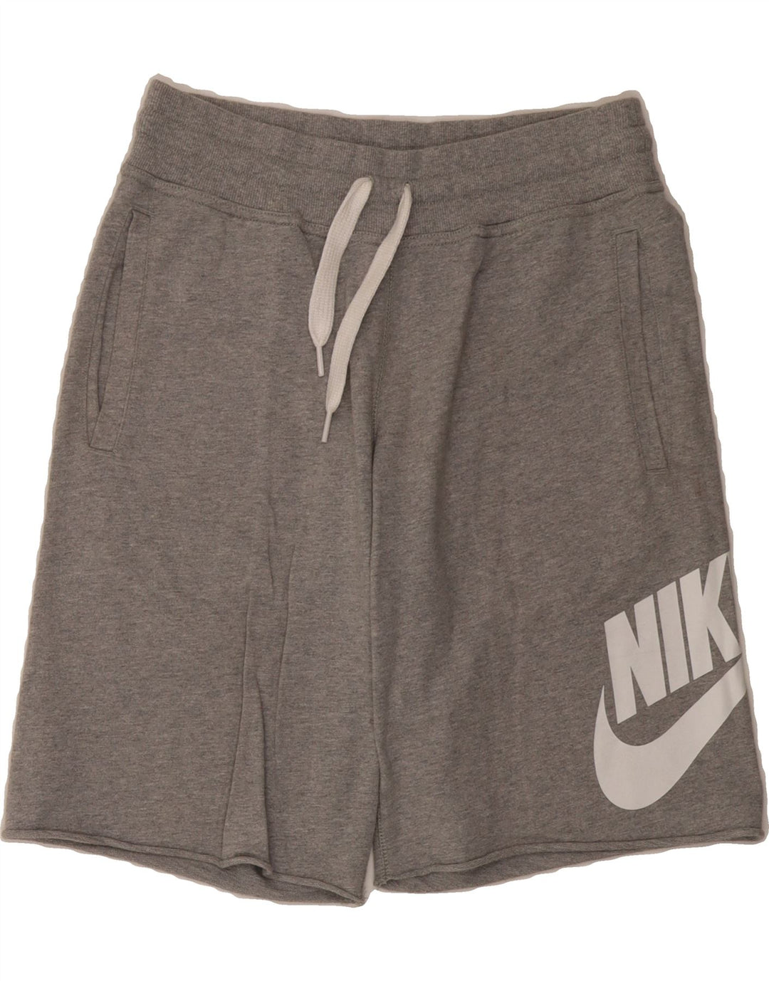 NIKE Mens Graphic Sport Shorts Small  Grey Cotton Vintage Nike and Second-Hand Nike from Messina Hembry 