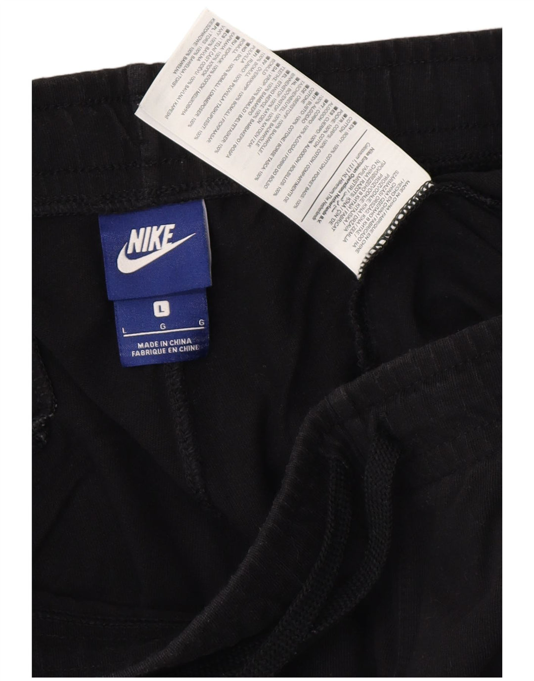 NIKE Mens Sport Shorts Large Black Cotton