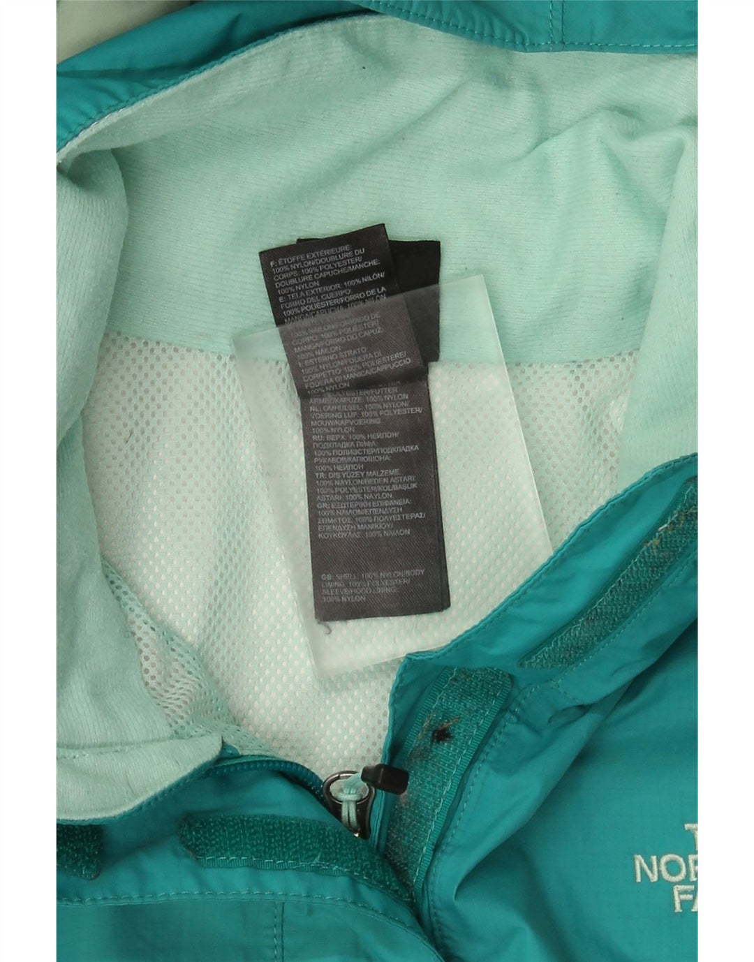 Giacca antipioggia con cappuccio The North Face da donna Hyvent UK 14 nylon blu medio