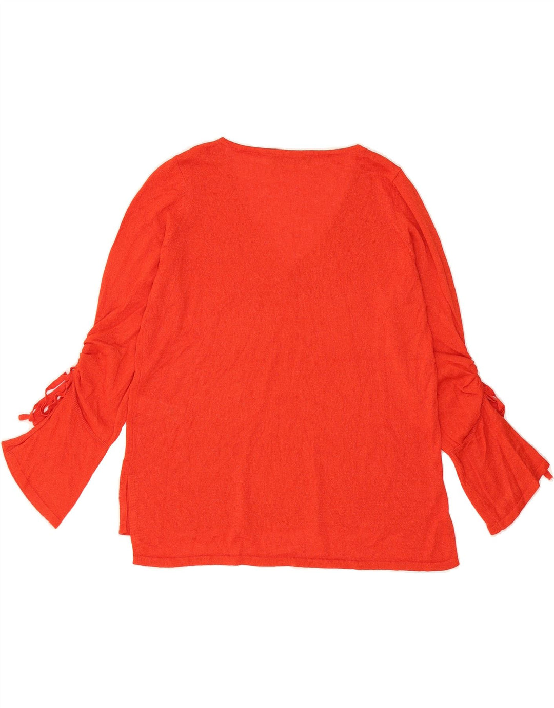 MARKS & SPENCER Womens V-Neck Jumper Sweater UK 12 Medium Orange Viscose Vintage Marks & Spencer and Second-Hand Marks & Spencer from Messina Hembry 