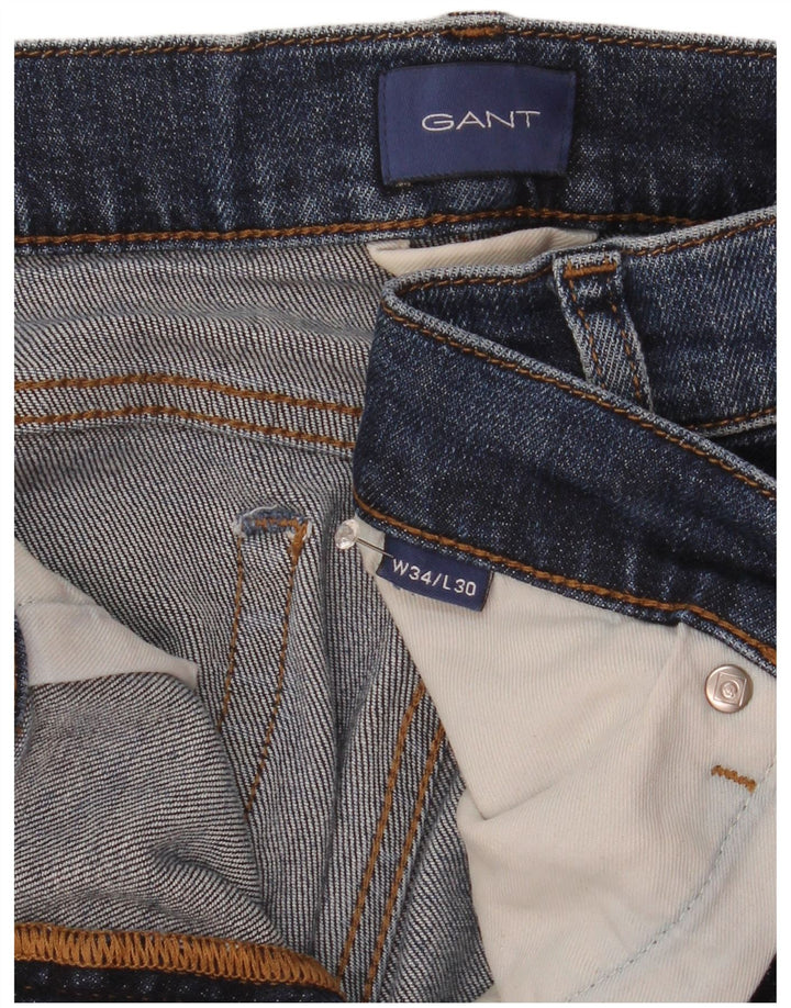 Jeans dritti da uomo Gant W34 L30 Blu
