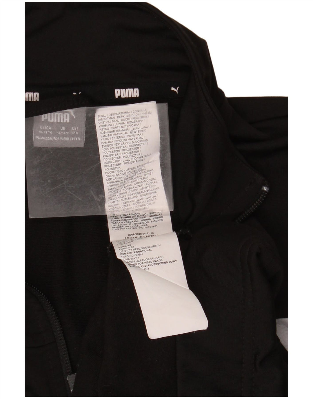 Giacca della tuta da ragazzo PUMA 15-16 anni Poliestere color block nero