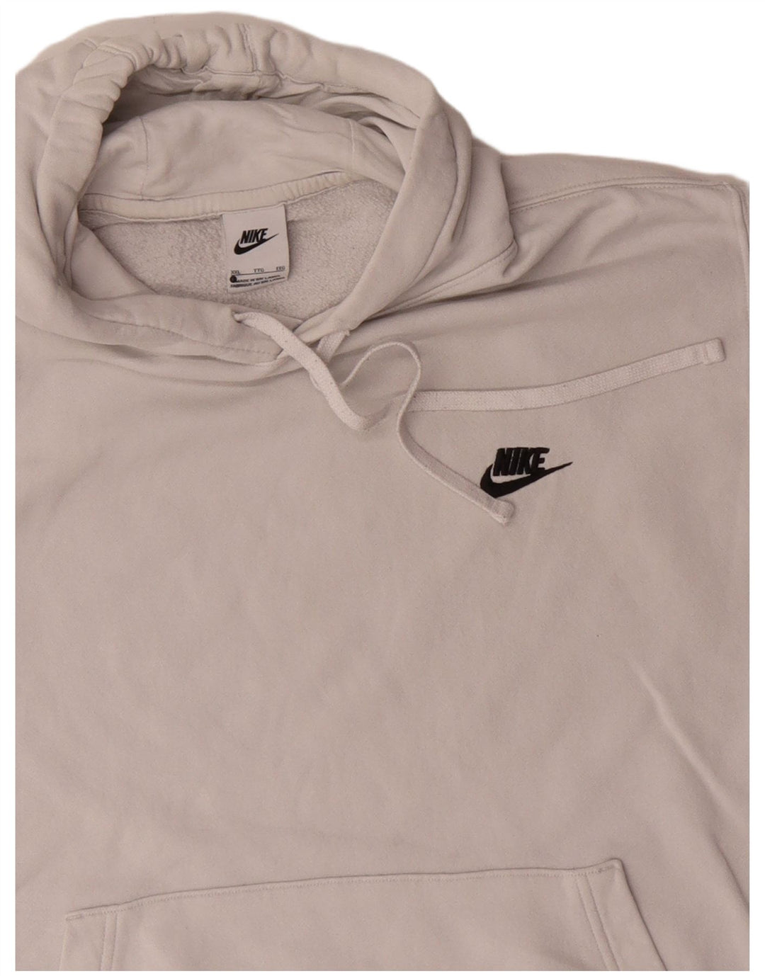 Felpa con cappuccio da uomo Nike 2XL cotone bianco
