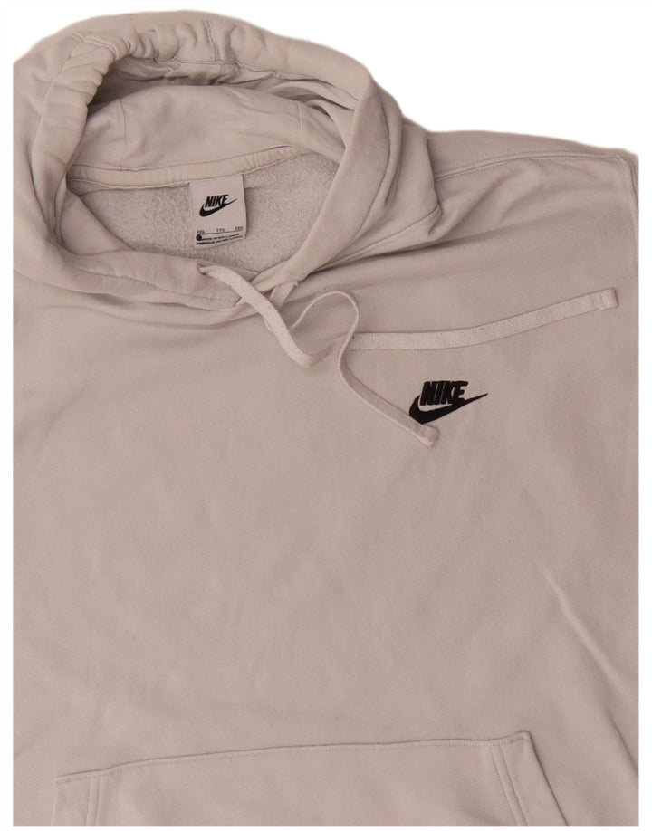 Felpa con cappuccio da uomo Nike 2XL cotone bianco