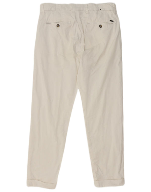 Liu Jo Mens Slim Chino Trousers IT 46 Small W29 L27 White Cotton