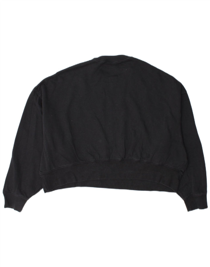 Felpa oversize da donna Nike UK 10 piccola in cotone nero