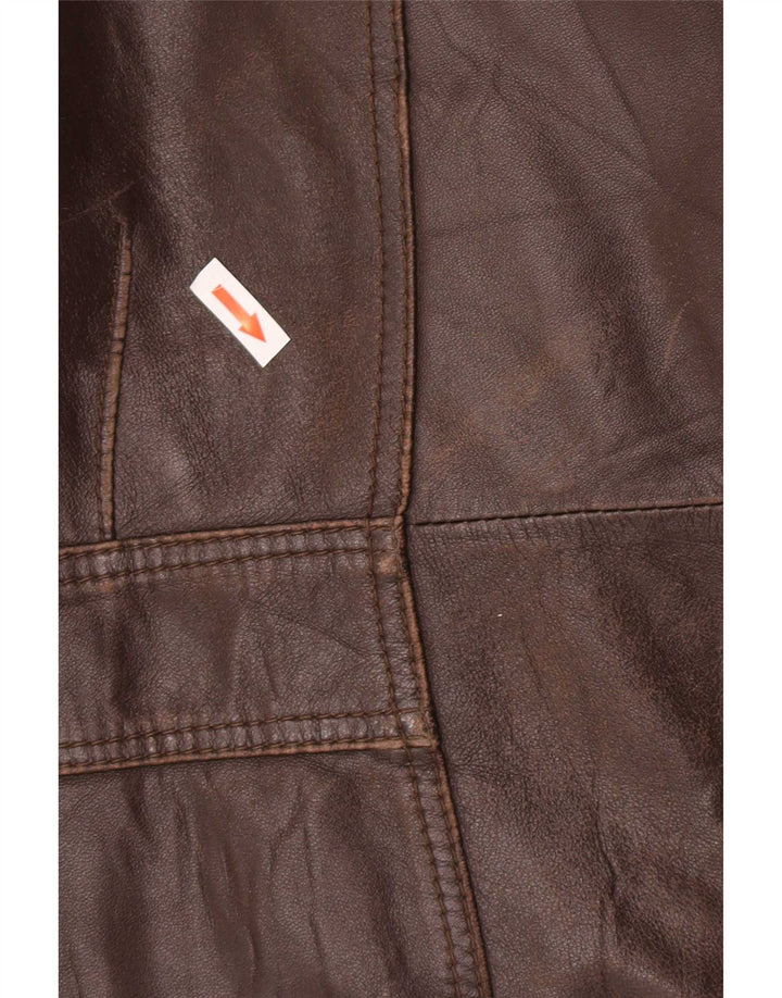 Giacca in pelle da uomo In Extenso UK 40 Large Marrone