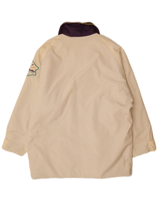 Giacca a vento grafica da uomo Carrera UK 38 Medium Off White Colourblock