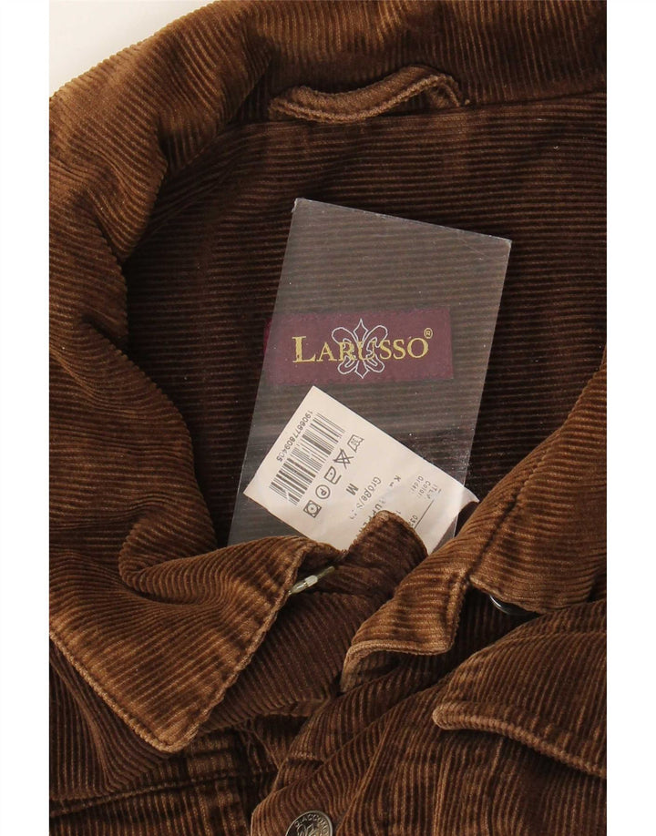 Giacca da uomo in velluto a coste Larusso UK 38 Cotone marrone medio