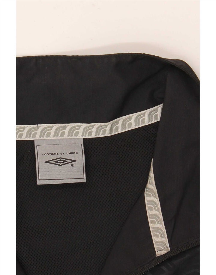 Giacca da ginnastica da uomo Umbro grande in poliestere geometrico nero
