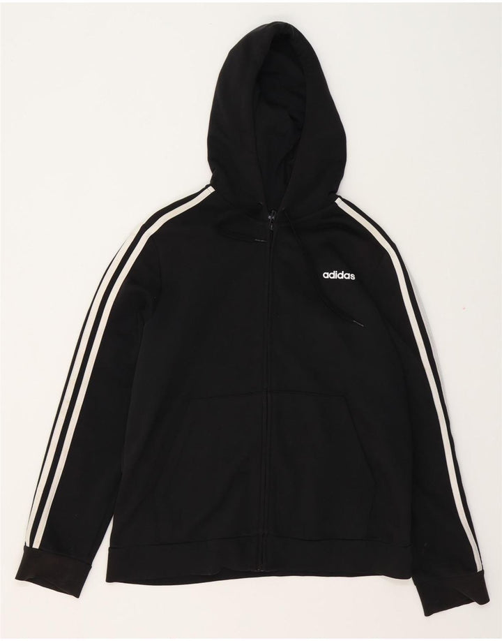 Felpa con cappuccio e zip da donna ADIDAS UK 20/22 XL Cotone nero