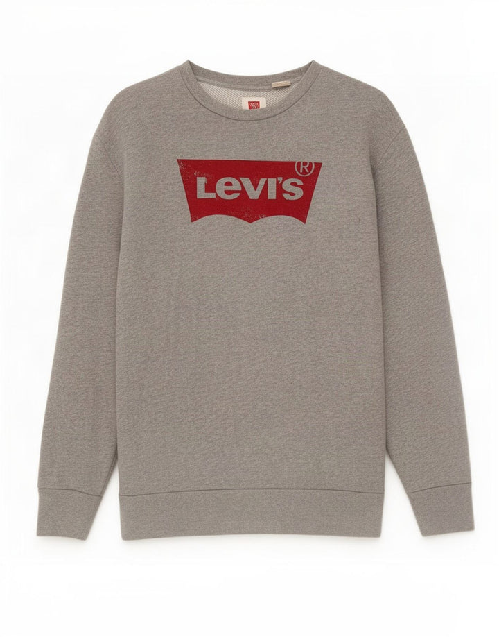 Felpa grafica da uomo Levi's in cotone grigio medio