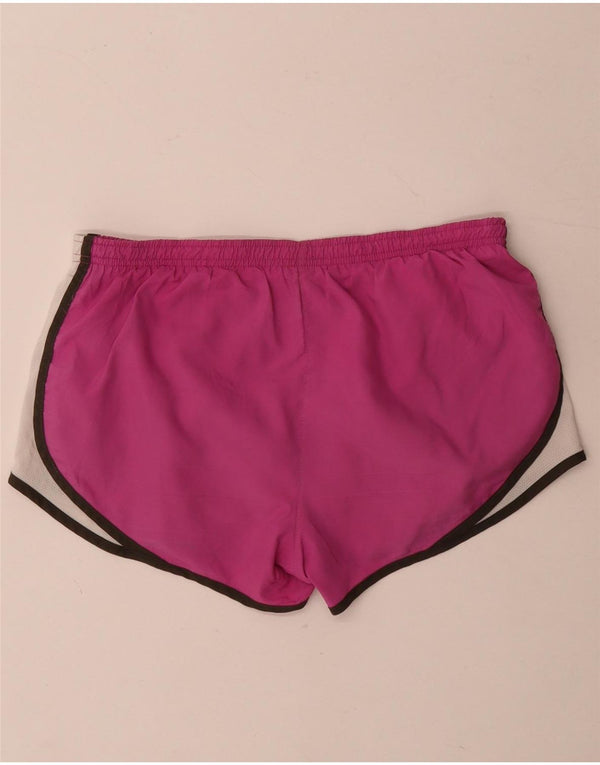 Pantaloncini sportivi Nike da donna Dri Fit UK 14 poliestere color block rosa medio