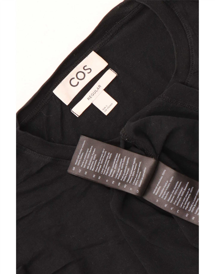 T-shirt regolare da uomo Cos Top piccola in cotone nero