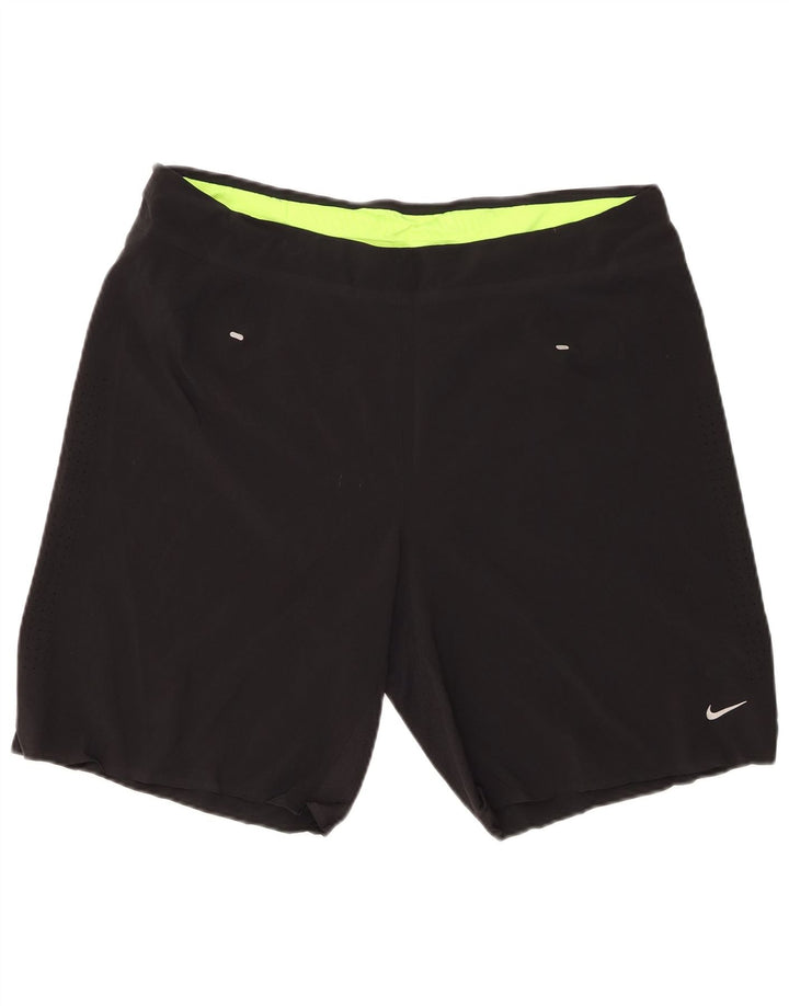 Pantaloncini sportivi Nike Dri Fit da uomo, poliestere medio nero