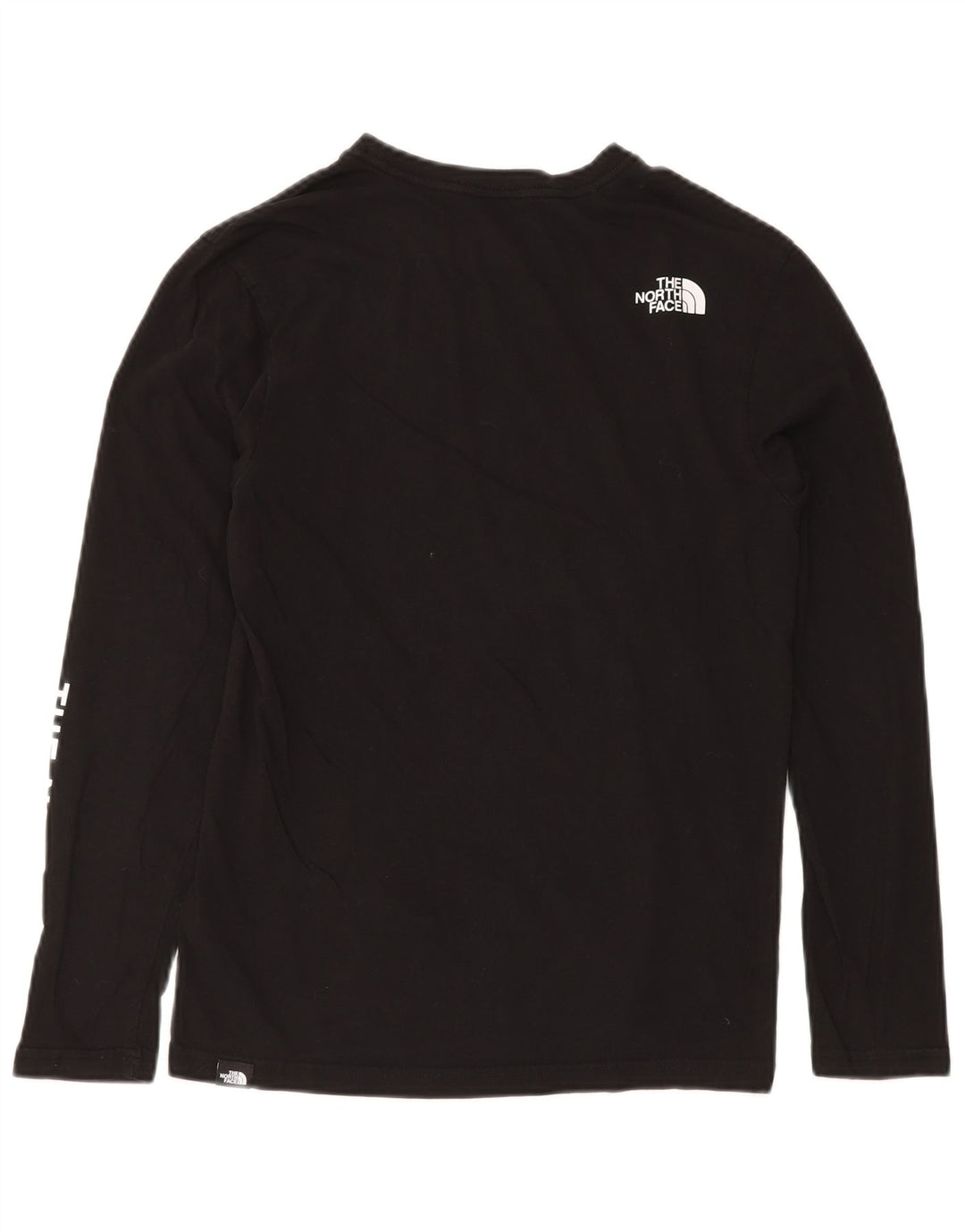 THE NORTH FACE Top grafico da uomo a maniche lunghe piccolo in cotone nero