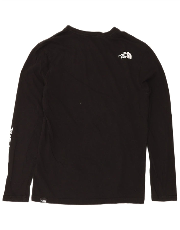 THE NORTH FACE Top grafico da uomo a maniche lunghe piccolo in cotone nero