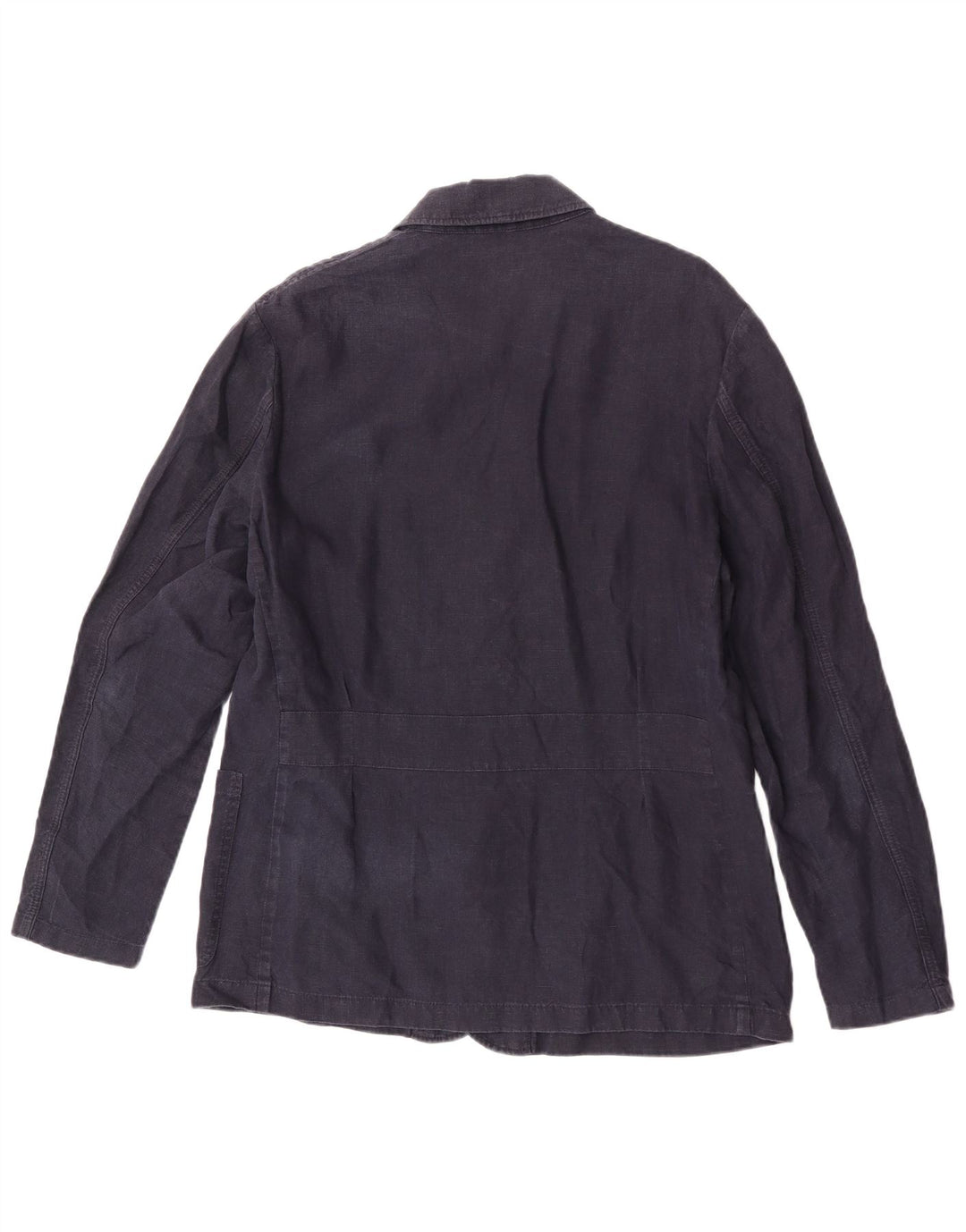 Giacca utility da uomo Massimo Dutti UK 40 Large Lino blu navy