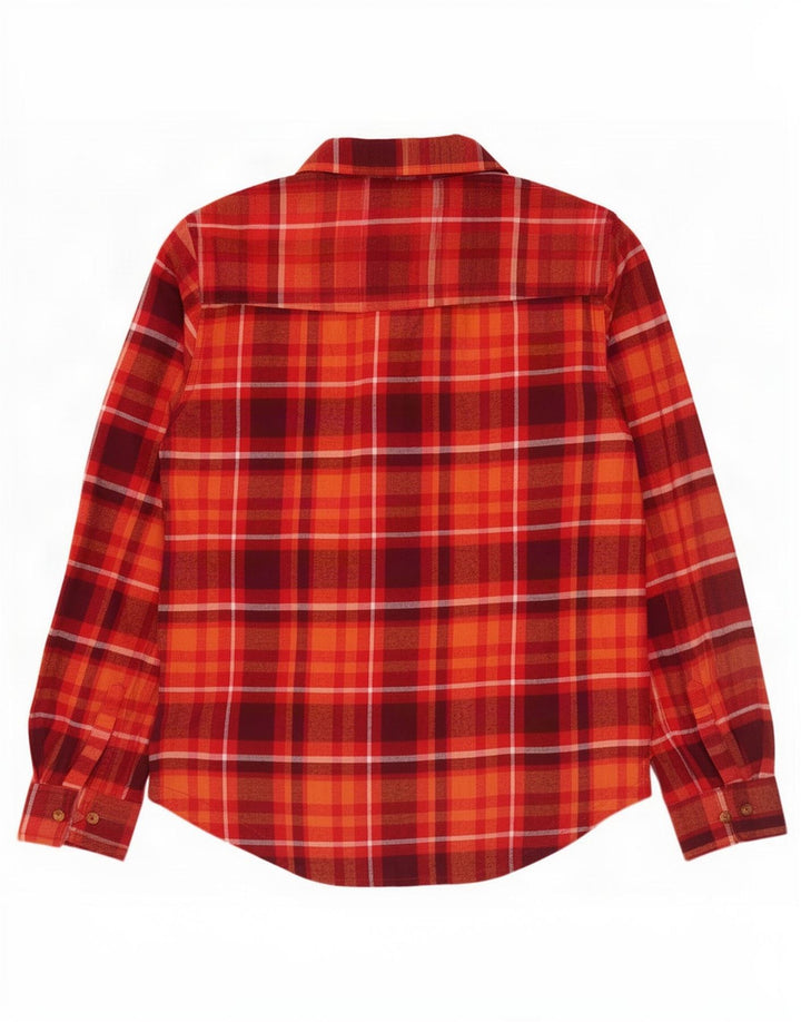 Camicia in flanella da donna Orvis UK 14 Cotone a quadri rosso medio