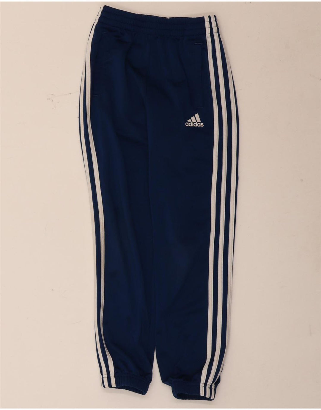 Pantaloni da tuta da ragazzo Adidas Joggers 9-10 anni in poliestere blu navy