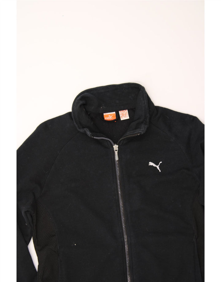 PUMA Womens Tracksuit Top Jacket UK 12 Medium Black Cotton Vintage Puma and Second-Hand Puma from Messina Hembry 