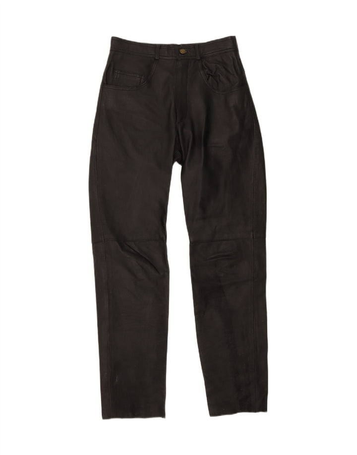 Mens Leather Trousers IT 44 XS W27 L31 Vintage Front Line and Second-Hand Front Line from Messina Hembry 