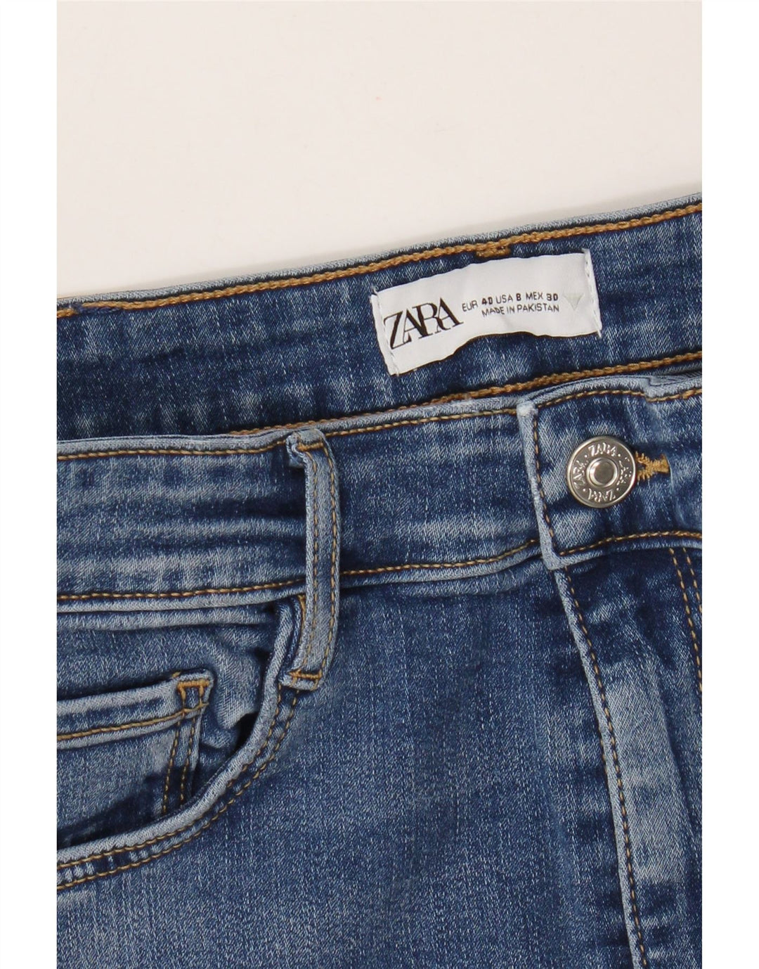 Jeans skinny da donna Zara EU 40 medi W30 L27 Blu