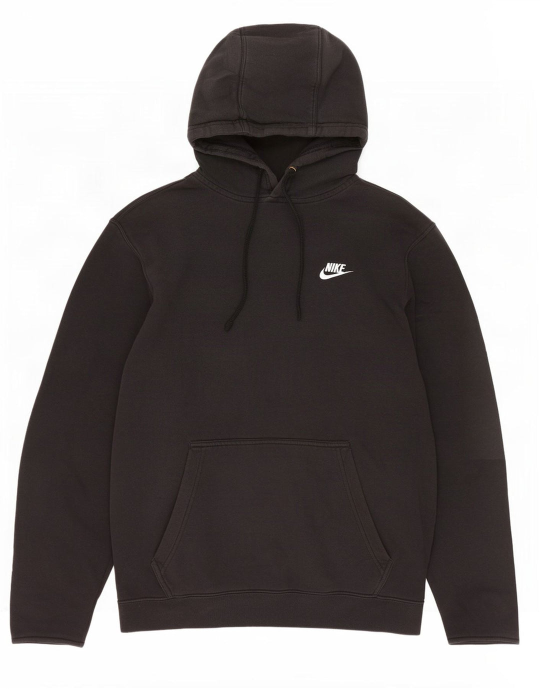 Felpa con cappuccio da uomo Nike, cotone medio nero