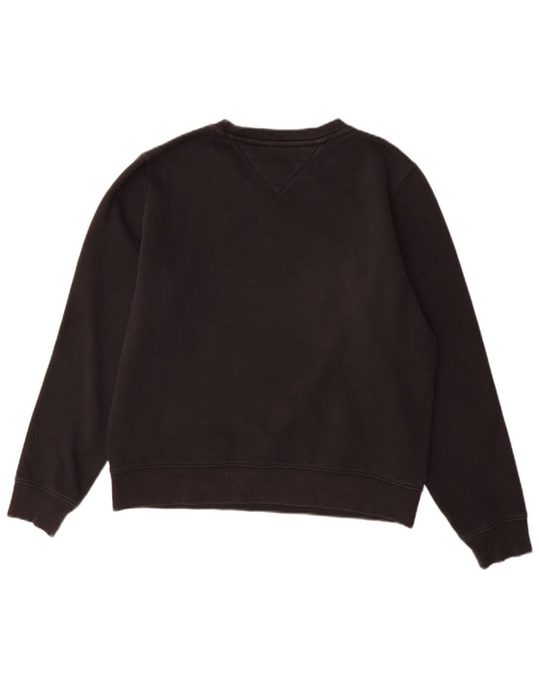 Felpa da donna Tommy Hilfiger Jumper UK 14 cotone nero medio
